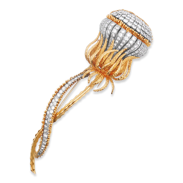 David Webb Thistle Estate Pin/Brooch