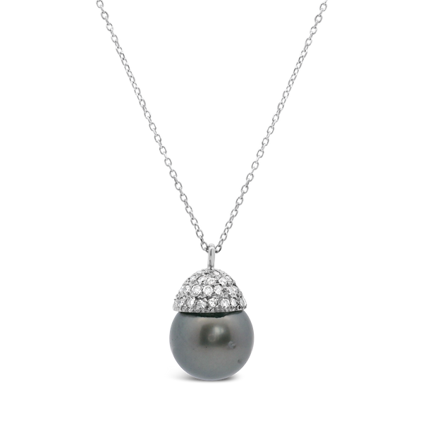 Tahitian Pearl & Diamond Pendant