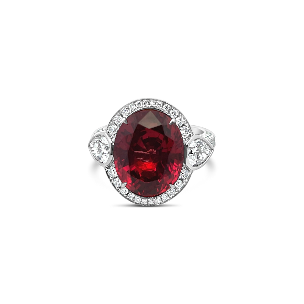 Oval Ruby & Diamond Ring