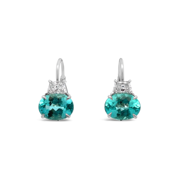 Paraiba Tourmaline & Diamond Earrings