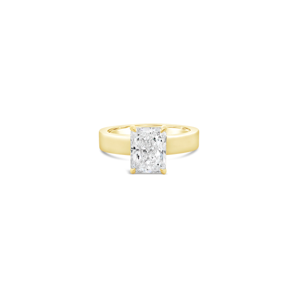 Radiant cut Solitaire Diamond Engagement Ring