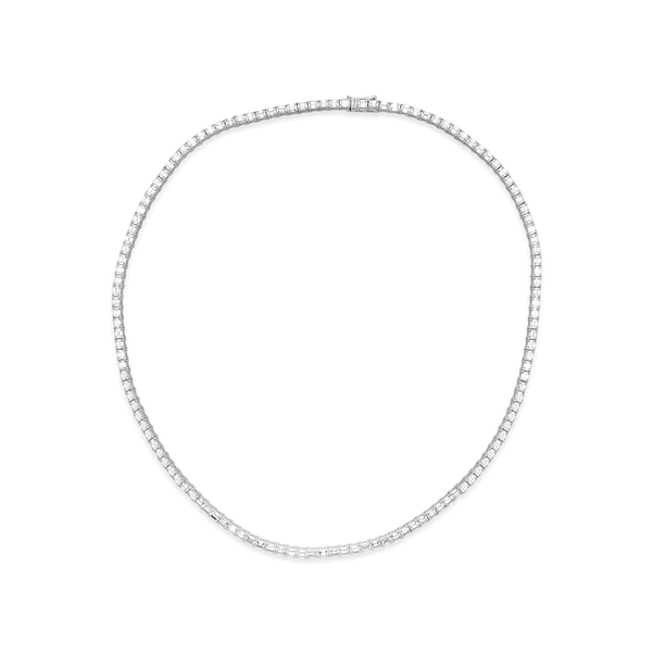 Emerald cut Diamond Necklace