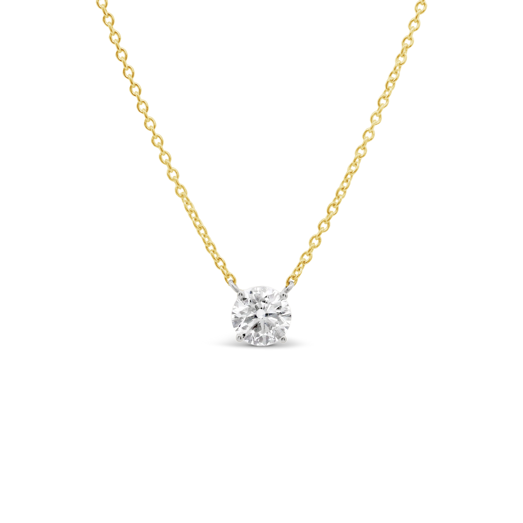 Round Diamond Solitaire Pendant
