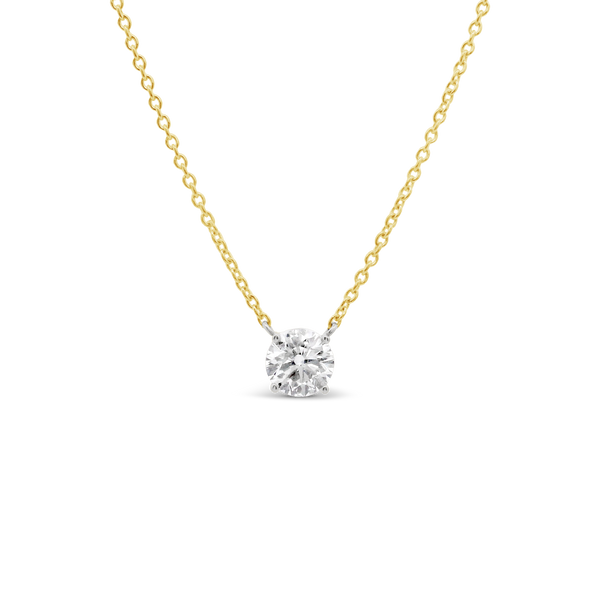 Round Diamond Solitaire Pendant