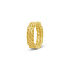 Triple Row Twisted Gold Ring