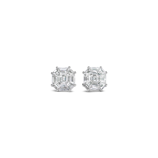 Illusion set Diamond Earrings