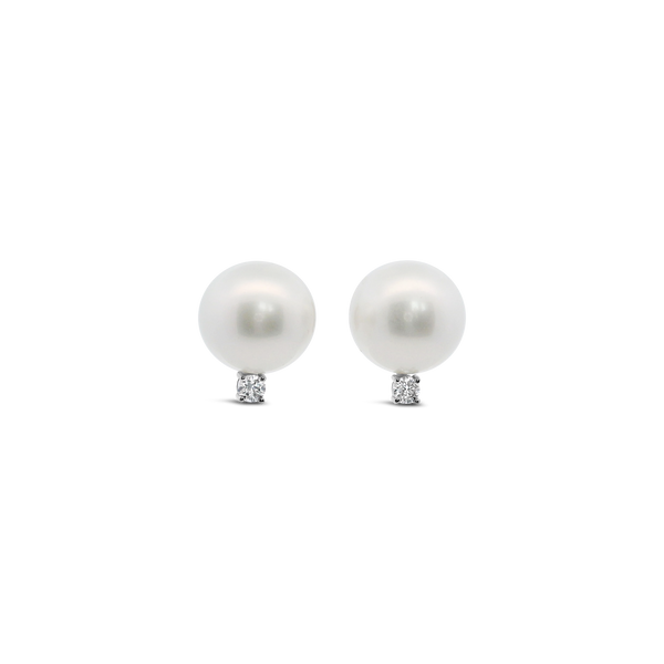 South Sea Pearl & Diamond Earrings