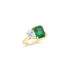 Emerald & Diamond "Twin" Ring