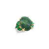 Black Opal, Emerald & Diamond Ring