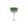 Black Opal, Emerald & Diamond Ring