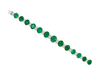 Oval Emerald & Diamond Bracelet