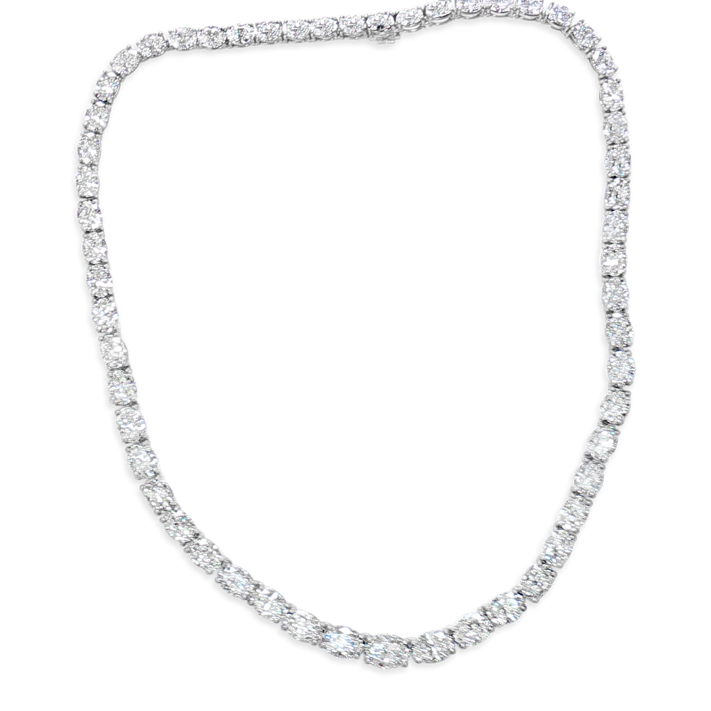 Oval Diamond Riviera Necklace