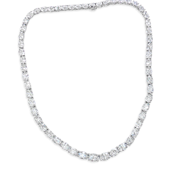 Oval Diamond Riviera Necklace