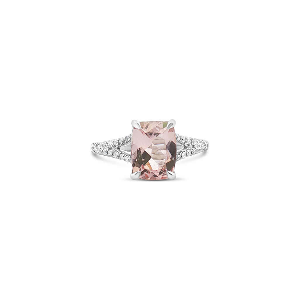 Morganite & Diamond Ring