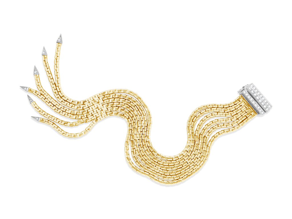 Gold & Diamond Tassel Bracelet