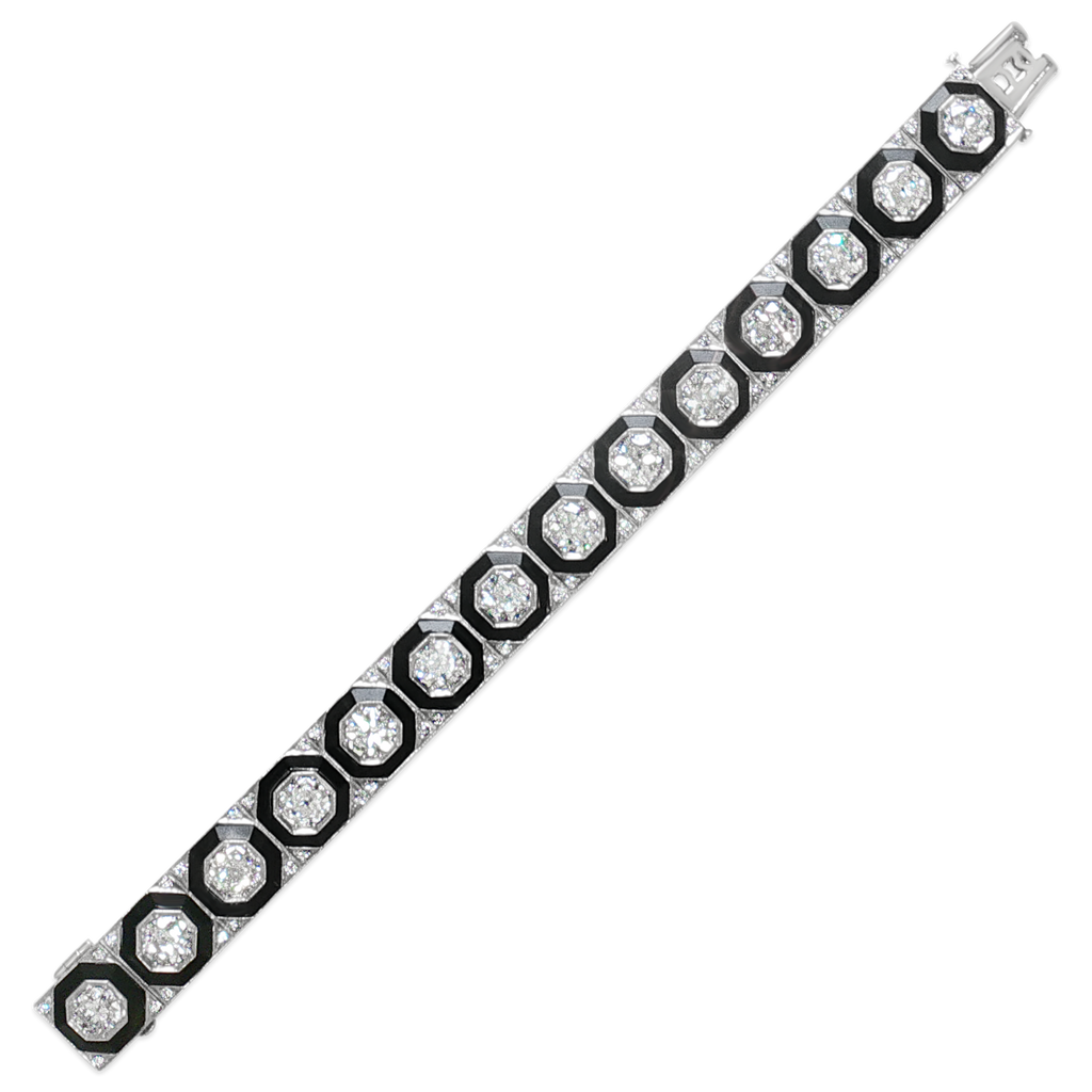Art Deco Diamond & Onyx Bracelet