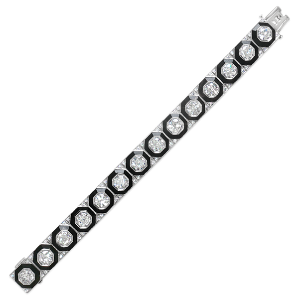 Art Deco Diamond & Onyx Bracelet