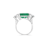 Square Emerald & Diamond Ring