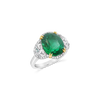 Oval Emerald & Diamond Ring