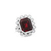 Red Spinel & Diamond Ring