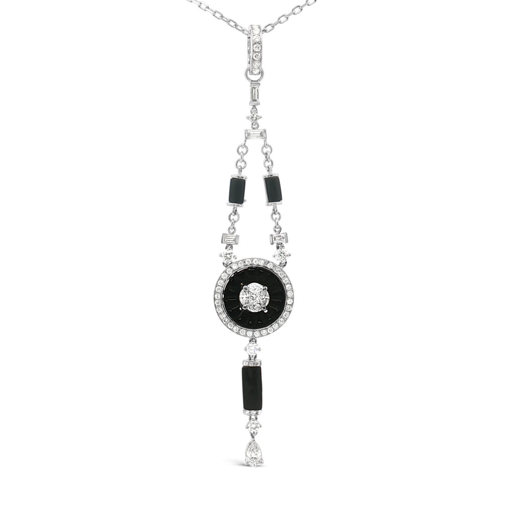 Onyx & Diamond Pendant