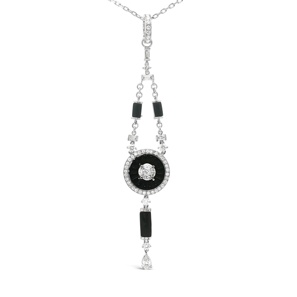 Onyx & Diamond Pendant