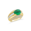 Cabochon Emerald & Diamond Ring