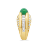 Cabochon Emerald & Diamond Ring