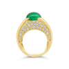Cabochon Emerald & Diamond Ring