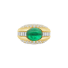 Cabochon Emerald & Diamond Ring