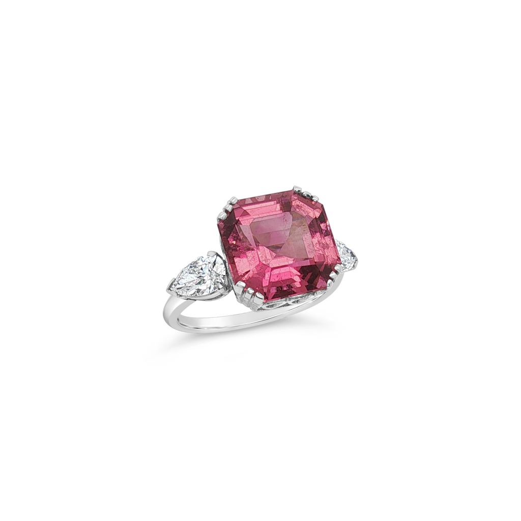 Pink Tourmaline & Diamond Ring