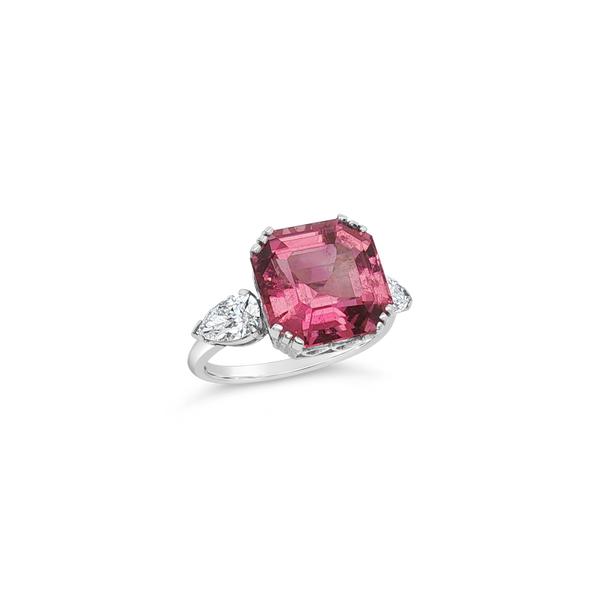 Pink Tourmaline & Diamond Ring