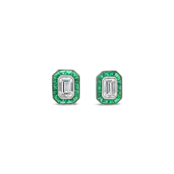 Emerald & Diamond Earrings