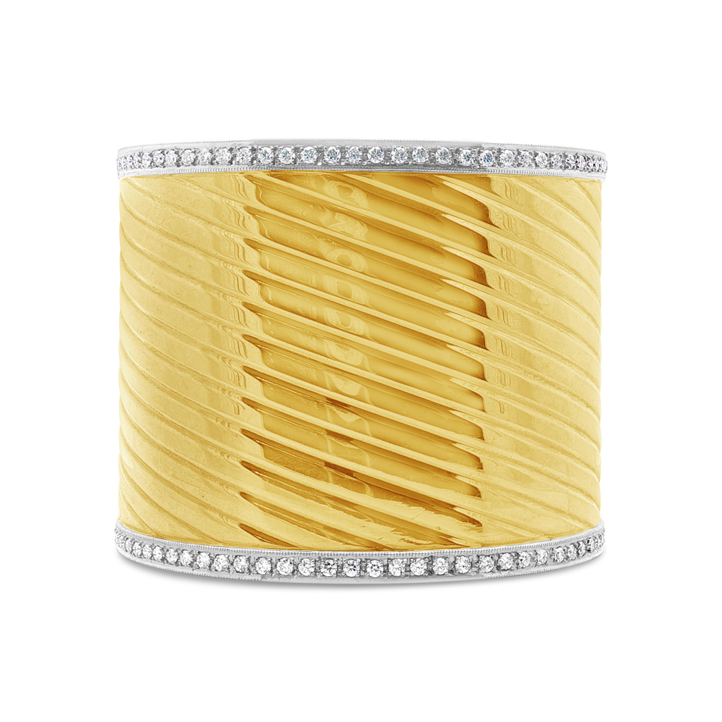Yellow Gold & Diamond Bangle Bracelet