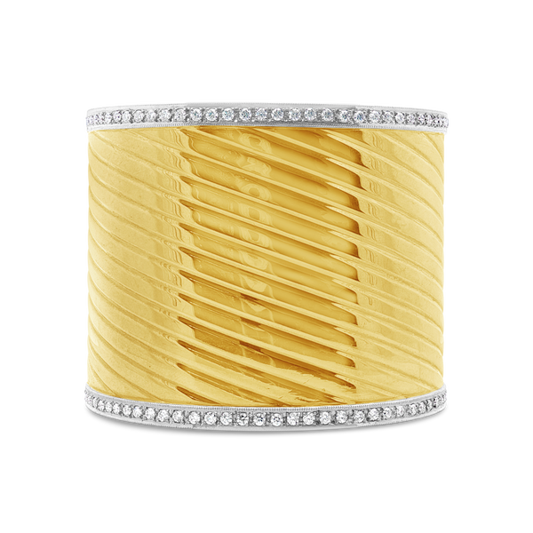 Yellow Gold & Diamond Bangle Bracelet