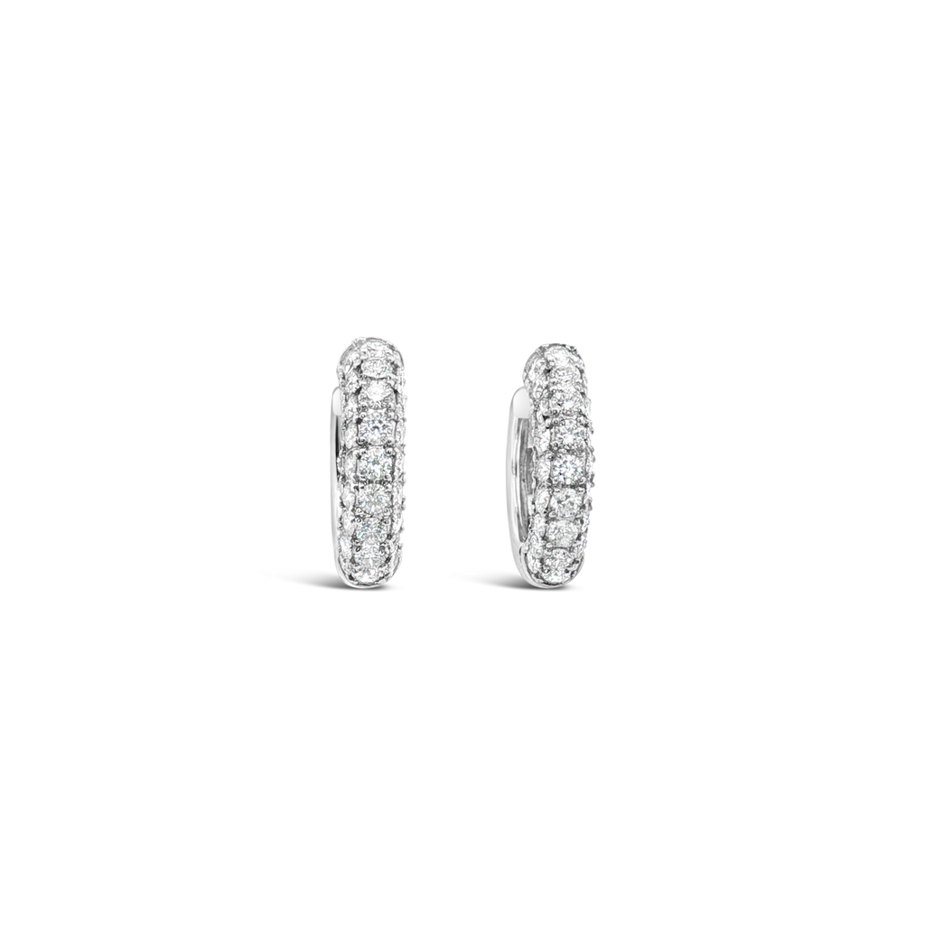 Diamond Huggie Hoop Earrings