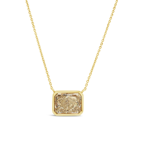 Radiant Yellow Diamond Pendant