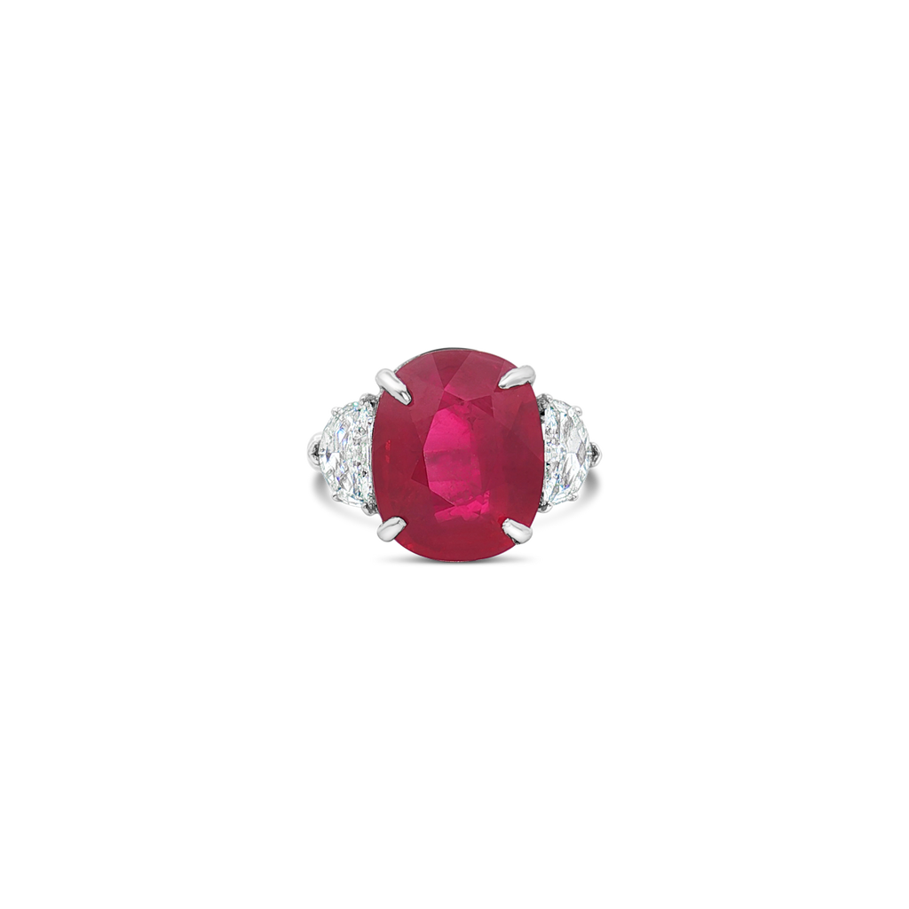 Oval Ruby & Diamond Ring