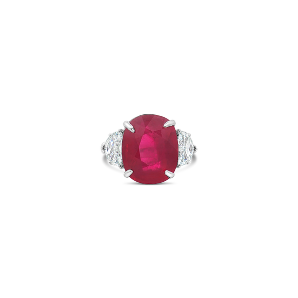 Oval Ruby & Diamond Ring