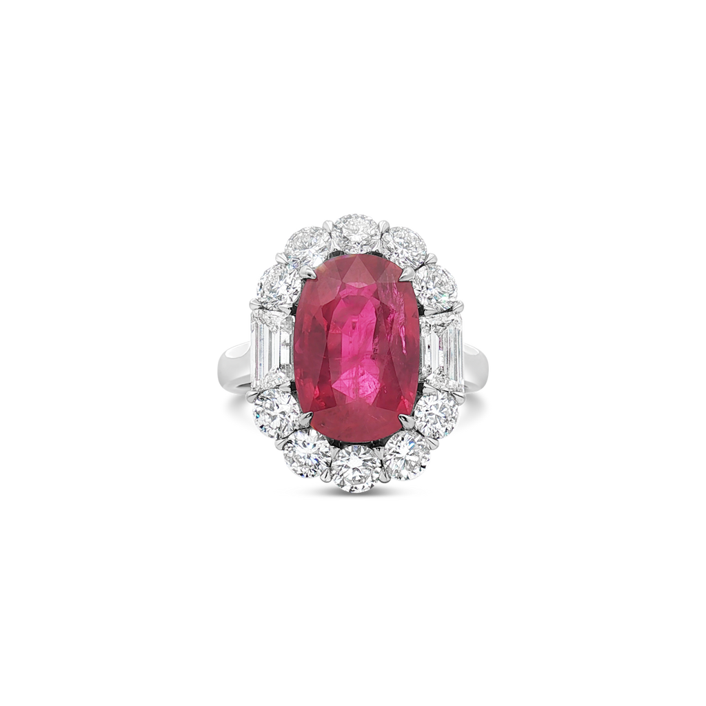 Oval Ruby & Diamond Ring