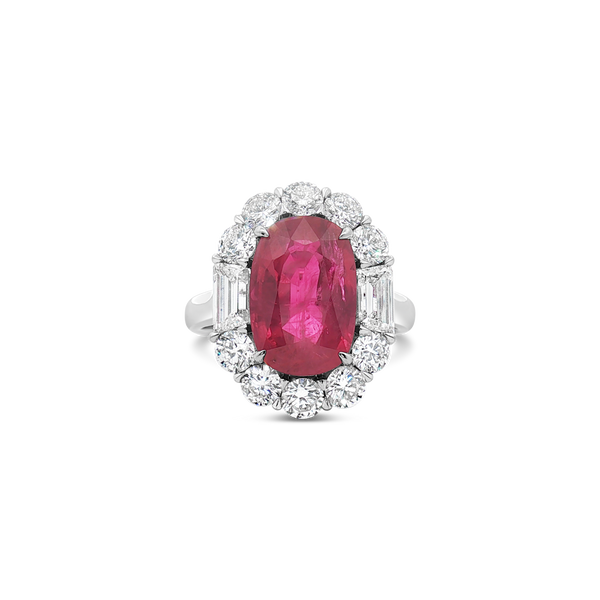 Oval Ruby & Diamond Ring
