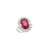 Oval Ruby & Diamond Ring
