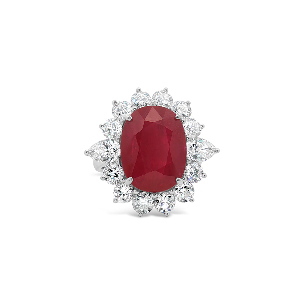Oval Ruby & Diamond Ring
