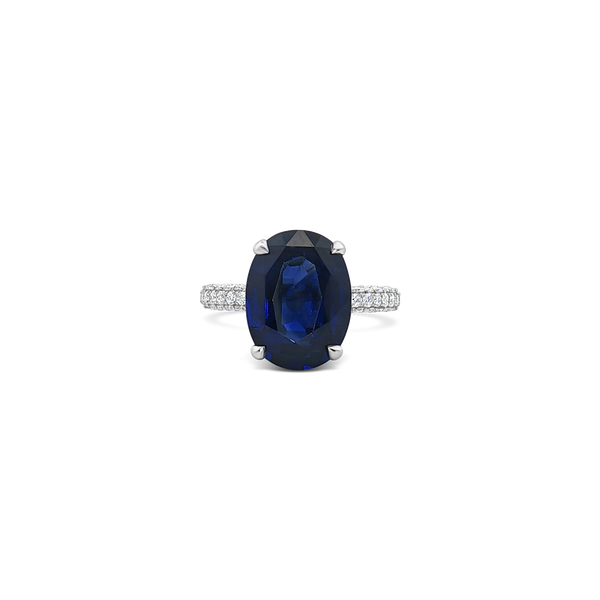 Oval Sapphire & Diamond Ring