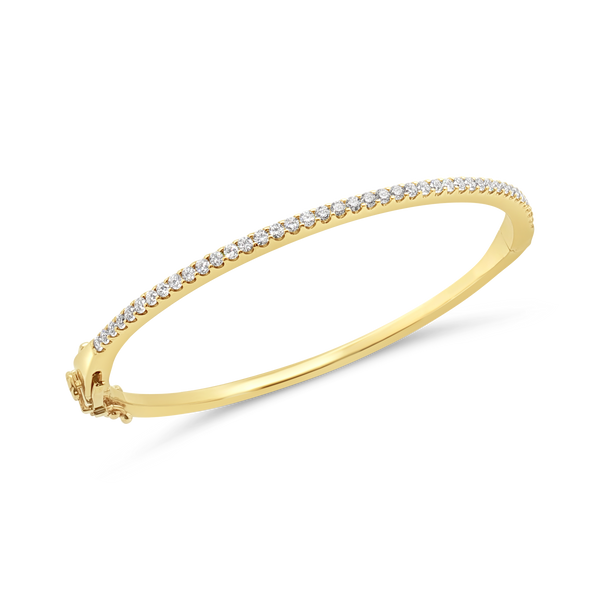 Yellow Gold & Diamond Bangle Bracelet