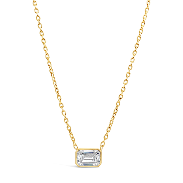 Emerald cut Diamond Pendant
