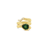 Tsavorite & Diamond Snake Ring