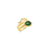 Tsavorite & Diamond Snake Ring