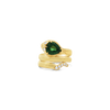 Tsavorite & Diamond Snake Ring