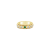 Emerald, sapphire & Diamond Spinner Ring